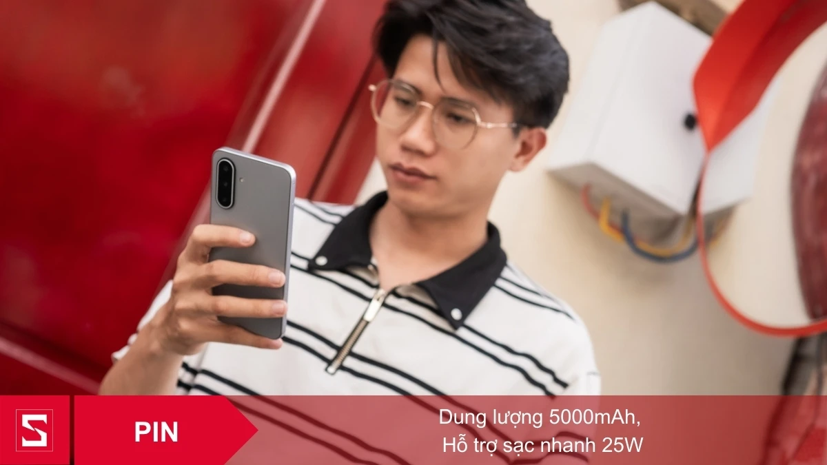 Dung lượng pin lớn 5000mAh, sử dụng bền bỉ