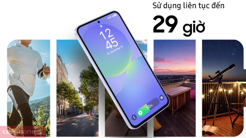 Dung lượng pin lớn và sạc nhanh chóng