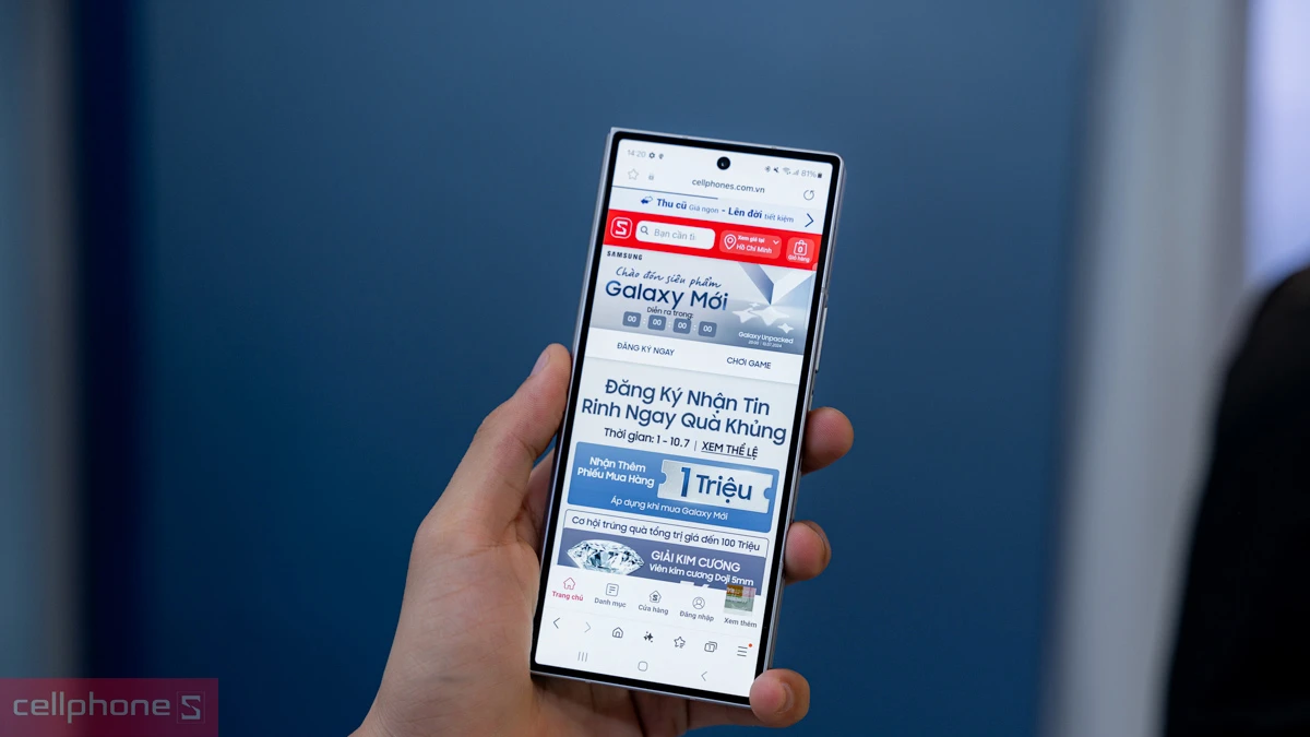 Màn hình sắc nét Samsung Galaxy Z Fold 7 