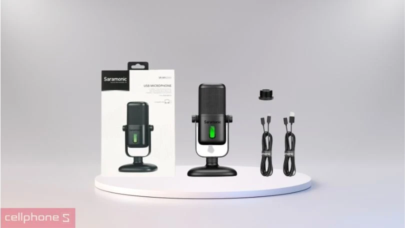Microphone thu âm Saramonic có dây SR-MV2000W - Thu âm tiện lợi, điều chỉnh dễ dàng 