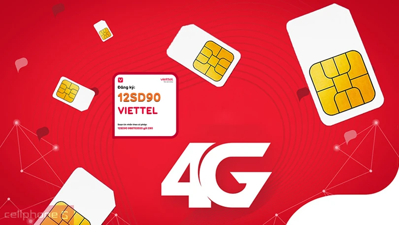 Chu kì Sim 4G Viettel SD90 1.5GB/Ngày Free 12 tháng