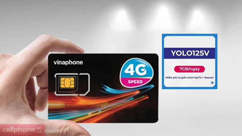 Sim 4G Vinaphone Yolo125V 7GB/ngày - Dung lượng data lớn, nhiều ưu đãi hấp dẫn đi kèm