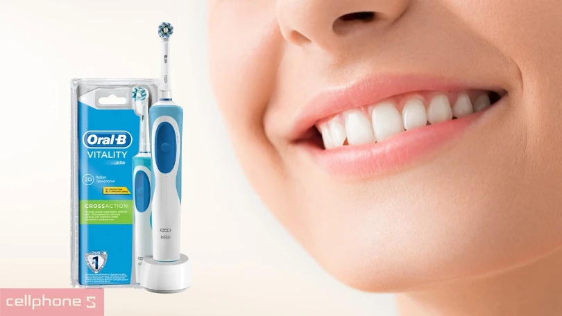 Bàn chải điện Oral-B Vitality CrossAction D12.513 – Hiệu quả vượt trội cho răng miệng khỏe mạnh