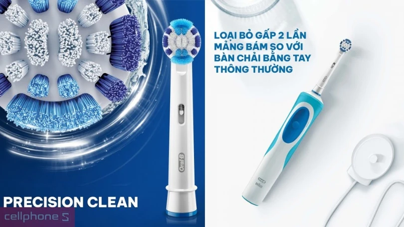Bàn chải điện Oral-B Vitality Precision Clean D12.513: làm sạch hoàn hảo