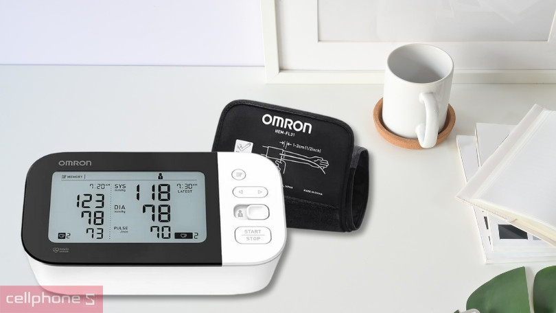 Máy đo huyết áp bắp tay Omron HEM - 7361T - Kiểm tra kép cho 2 người dùng trong 1 lần đo
