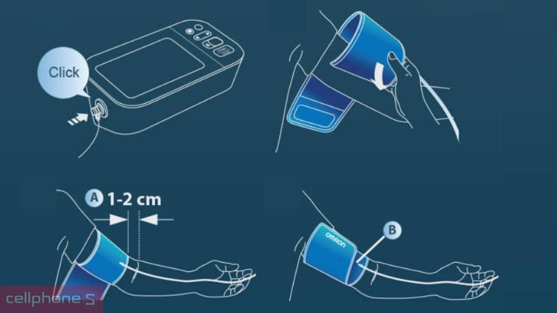 Hướng dẫn sử dụng máy đo huyết áp bắp tay Omron HEM - 7361T