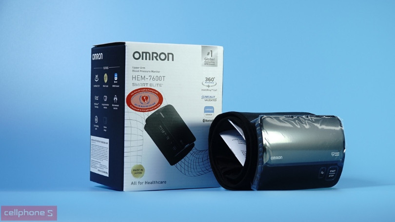 Máy đo huyết áp bắp tay OMRON HEM-7600T xoay 360 độ thông minh, theo dõi sức khoẻ chuẩn xác