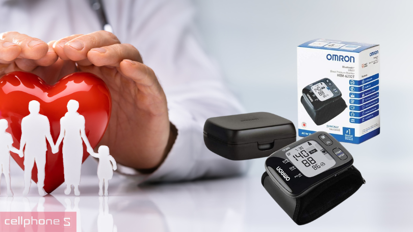 Máy đo huyết áp cổ tay Omron HEM-6232T - Theo dõi huyết áp hoàn hảo tại nhà