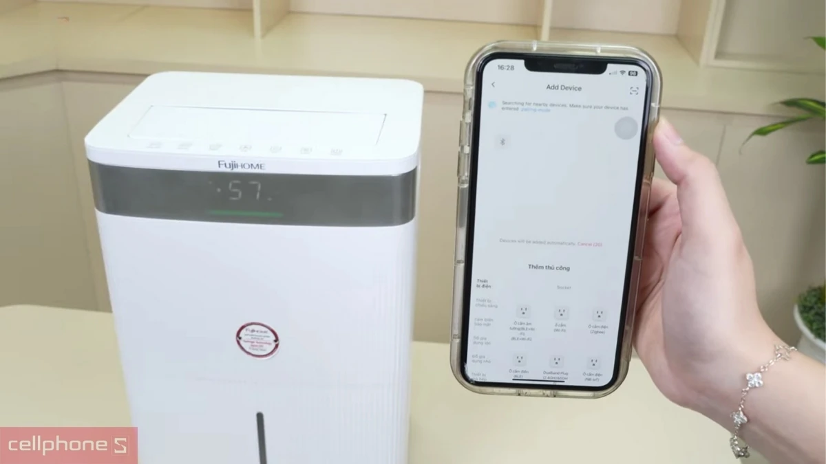 Hướng dẫn kết nôi máy hút ẩm dân dụng FujiHome DH30NW 30L với điện thoại