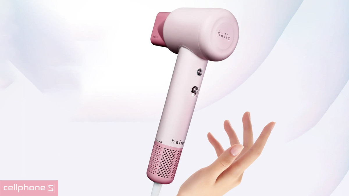 Máy sấy tóc Halio High Speed Ionic Hair Dryer đi kèm đầu tập trung khí 