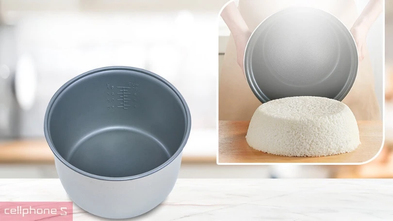 Nồi cơm nắp gài Sunhouse 1.8 lít SHD 8616 - Nấu nhanh chóng, không lo cháy đáy nồi