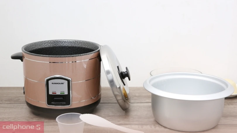 Nồi cơm nắp rời Sunhouse 1.2 lít SHD8105 – Tiện dụng, nấu nhanh an toàn