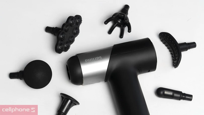 Súng massage cầm tay Philips Fascial Gun PPM7323 - Phụ kiện đa dạng