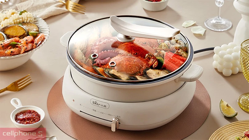 Nồi lẩu điện Bear DHG-C40T1 - Đa chức năng, thiết kế tinh tế