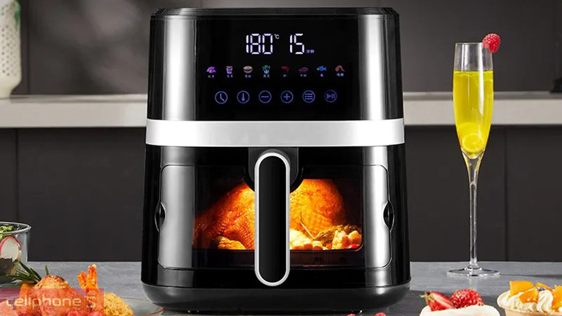 Thiết kế  nồi chiên không dầu Gaabor 5 lít AF50T-BK01A