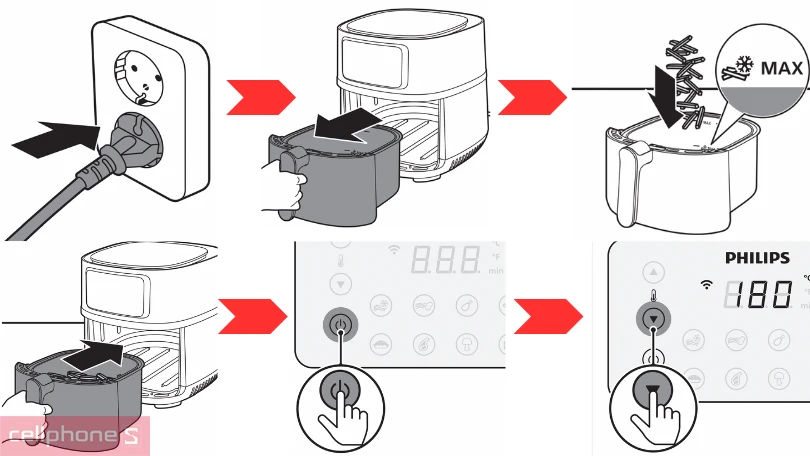 Hướng dẫn sử dụng nồi chiên không dầu Philips 7.2 lít HD9285/90