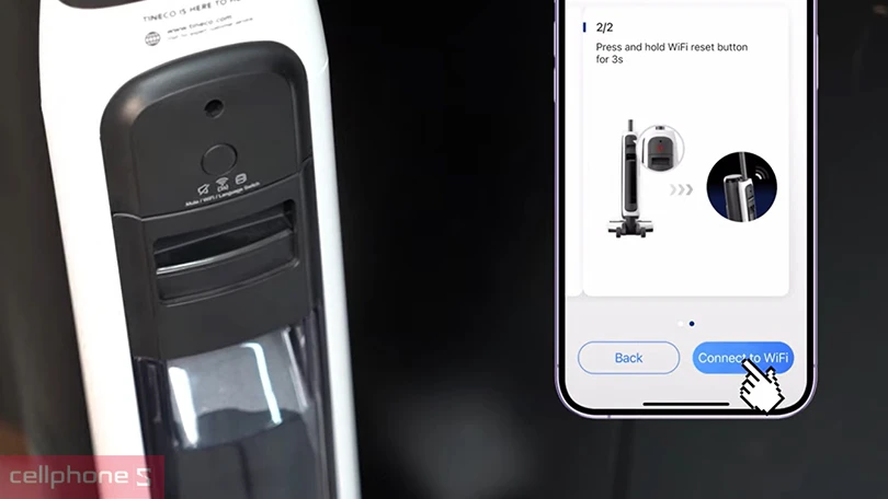 Hướng dẫn kết nối máy hút bụi cầm tay Tineco Floor One S6 với ứng dụng trên điện thoại
