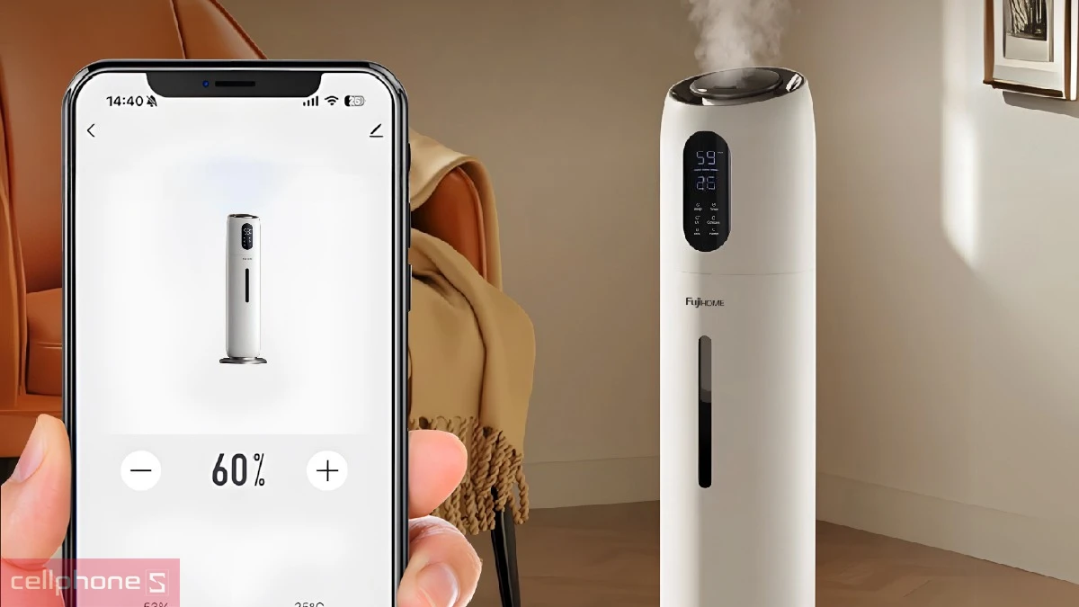 Hướng dẫn kết nối máy phun sương tạo ẩm, xông tinh dầu, khử khuẩn UV Fujihome HM10UV-WIFI với app