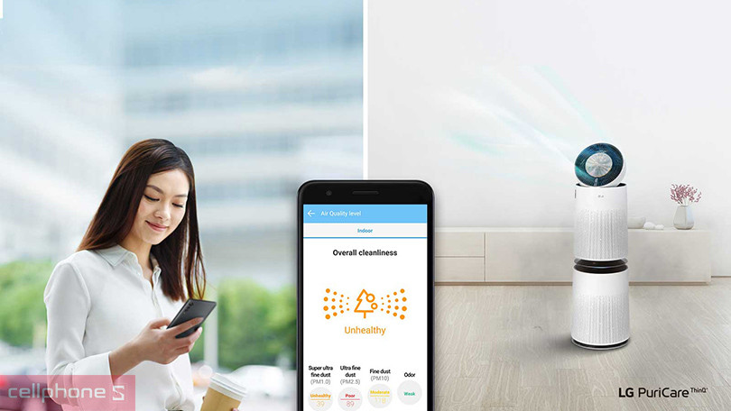 Máy lọc không khí LG Puricare 2 tầng Safe Plus