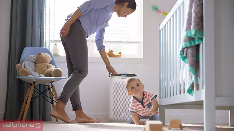 Máy lọc không khí Philips AC1215/10 - Làm sạch không khí nhanh chóng, tiết kiệm điện