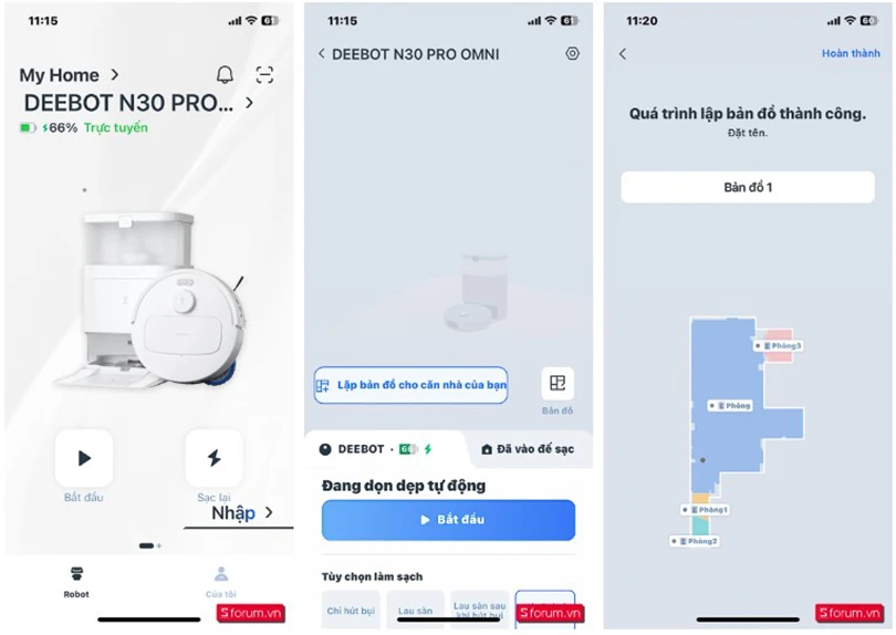Hướng dẫn kết nối robot hút bụi Ecovacs Deebot N30 Pro Omni với điện thoại