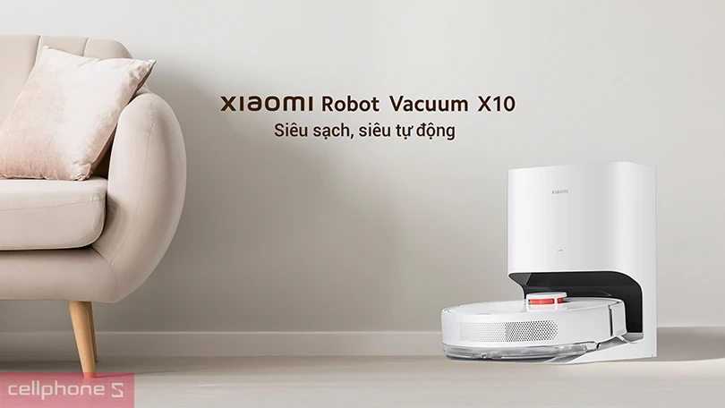 Robot hút bụi lau nhà Xiaomi Vacuum Mop X10 - Phù hợp với không gian, sạch vượt trội
