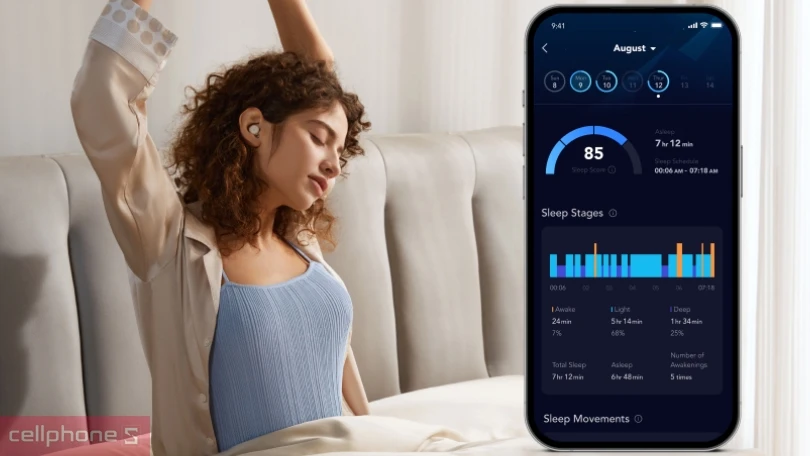 Kết nối tai nghe không dây Anker Soundcore Sleep A20