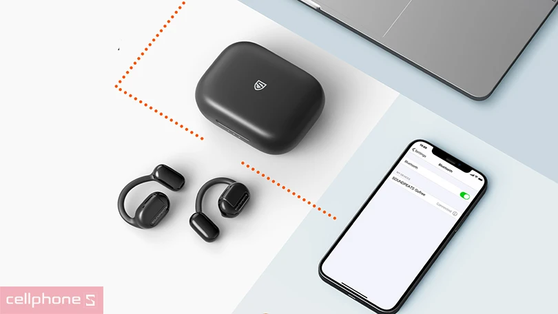 kết nối  tai nghe SoundPeats Workfree