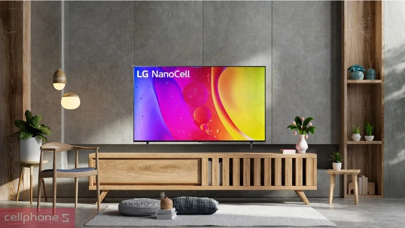 Thiết kế, kích thước smart tivi LG Nanocell 75NANO80 4K 75 inch