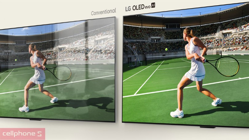Tấm nền hiển thị, tần số quét của Smart Tivi LG Evo Oled 83C5PSA 4K 83 inch 2025