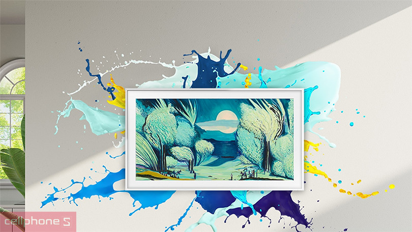 Thiết kế, kích thước smart tivi khung tranh Samsung 50LS03F 4K 50 inch