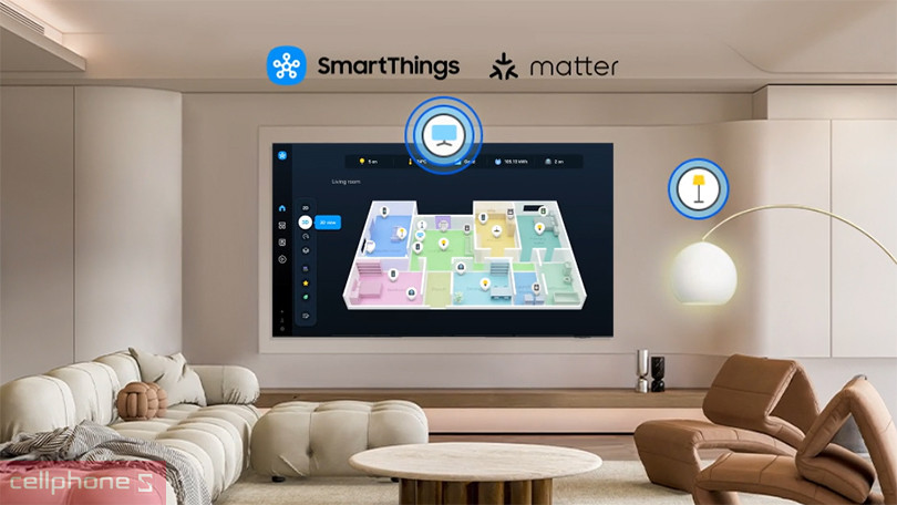 Trợ lý ảo, điều khiển qua app trên Smart tivi Samsung UHD 55U8000F 4K 55 inch 2025