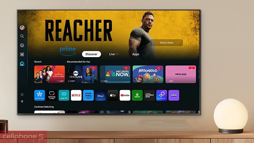 Trợ lý ảo, điều khiển qua app trên Smart Tivi Samsung UHD 4K 60 inch 2024