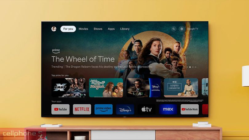 Hệ điều hành, khả năng hỗ trợ điều khiển của Google Tivi Sony Mini Led K-75XR90 4K 75 inch 2024