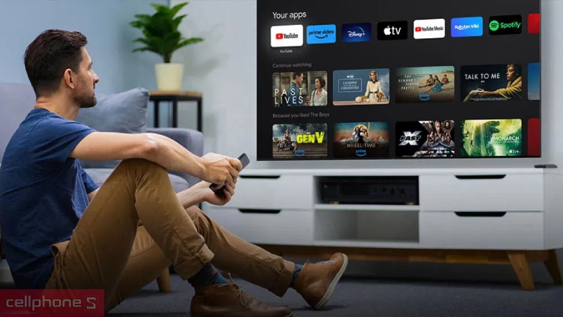 Trợ lý ảo, khả năng điều khiển tối ưu của Google Tivi TCL QD-Mini LED 55C6K 4K 55 inch