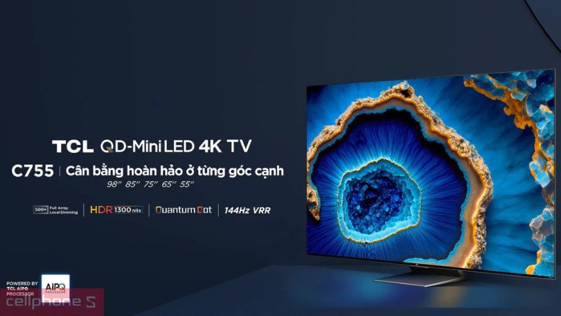 Google Tivi TCL QLED Mini Led 85C755