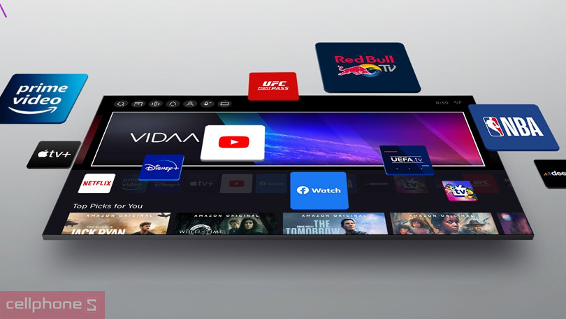 Điều khiển qua app trên Smart Tivi Toshiba 43V31MP 43 inch