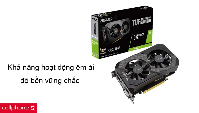 VGA Asus TUF Gaming GeForce GTX 1660 Ti EVO 6GB GDDR6 