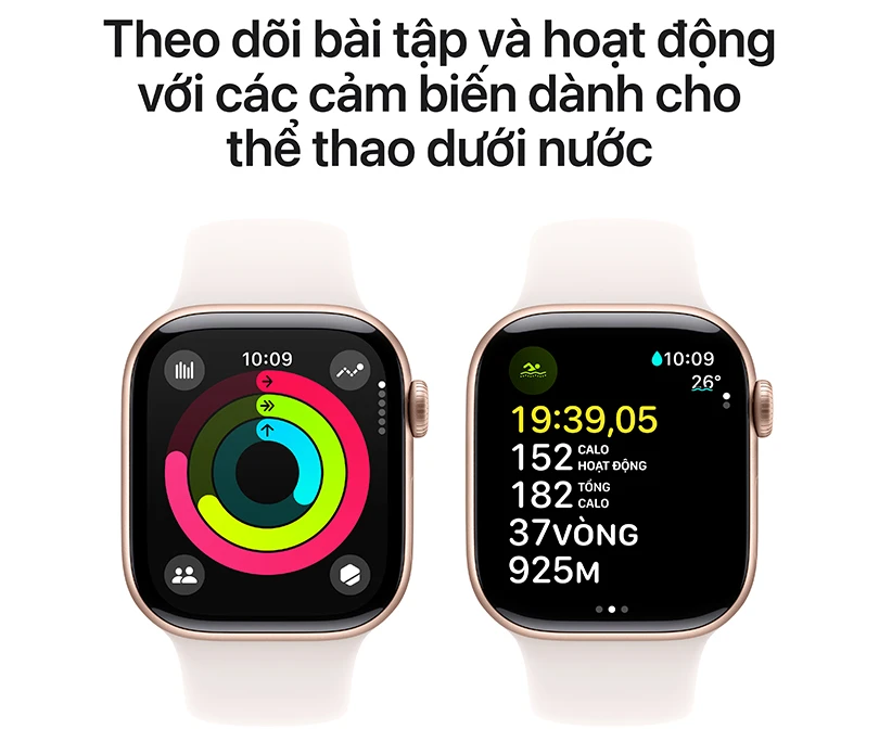 Apple Watch Series 10 42mm 4G Viền Nhôm Dây Cao Su Size S/M - Đa dạng cảm biến theo dõi sức khỏe