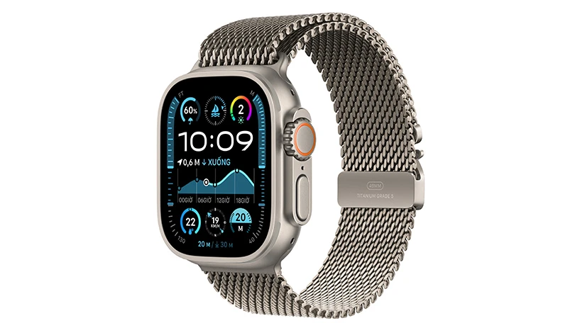 Dây đeo Apple Watch Ultra 2 2024 49mm (4G) viền titan dây titan size S