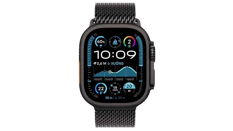 Màn hình Apple Watch Ultra 2 2024 49mm 4G viền Titan đen dây Titan size S