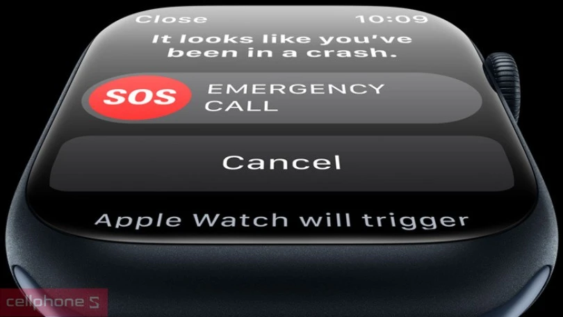Apple Watch Series 8 45mm 4G - cảnh báo va chạm