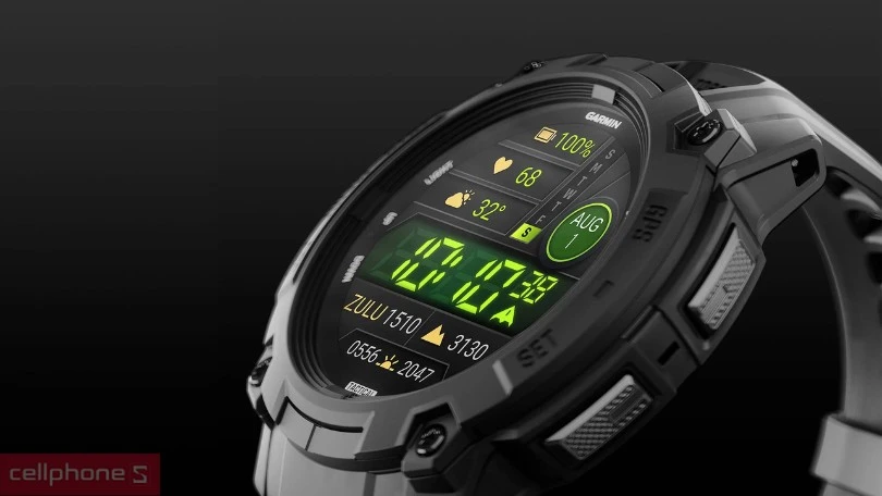 Đồng hồ thông minh Garmin Instinct 3 Tactical AMOLED 50mm - Hiển thị AMOLED sắc nét, theo dõi toàn diện