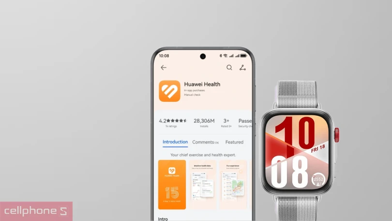 Hướng dẫn kết nối đồng hồ thông minh HUAWEI WATCH FIT 4 NFC dây nylon
