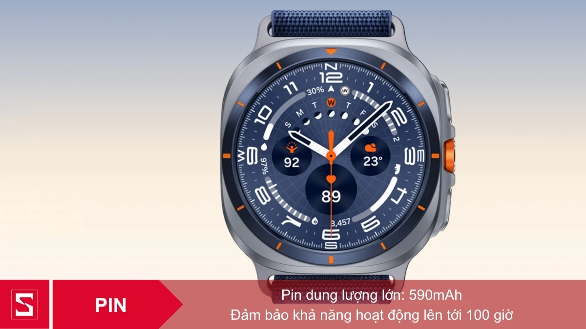 Pin dùng đến 100 giờ, lý tưởng cho dã ngoại và thể thao