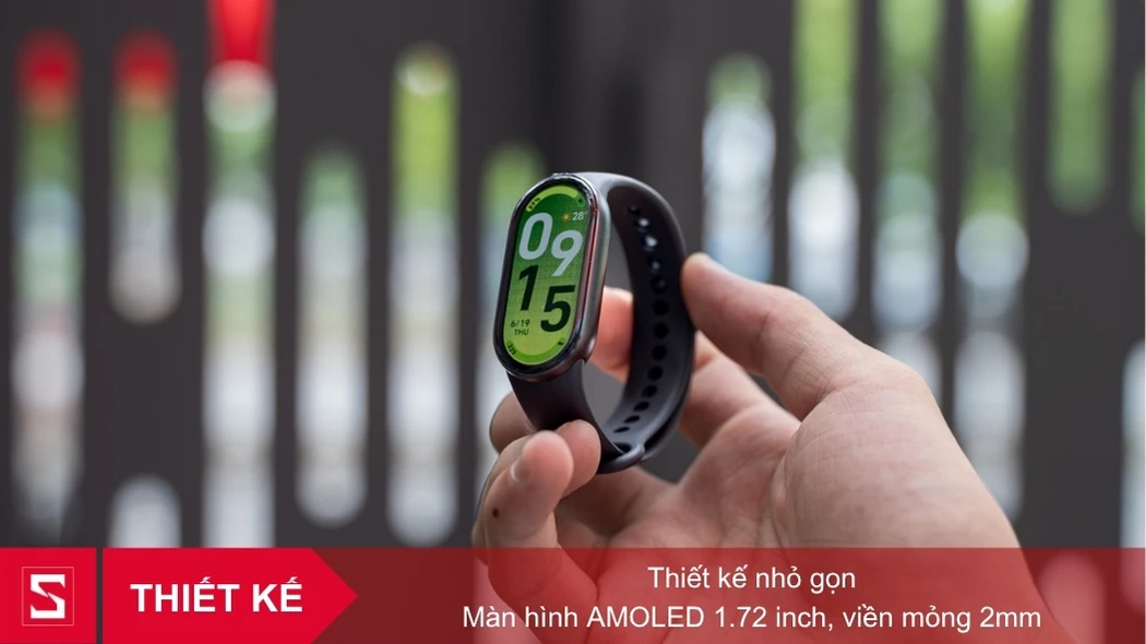 Thiết kế vòng tay thông minh Xiaomi Smart Band 10 nhỏ gọn và có 3 màu bắt mắt