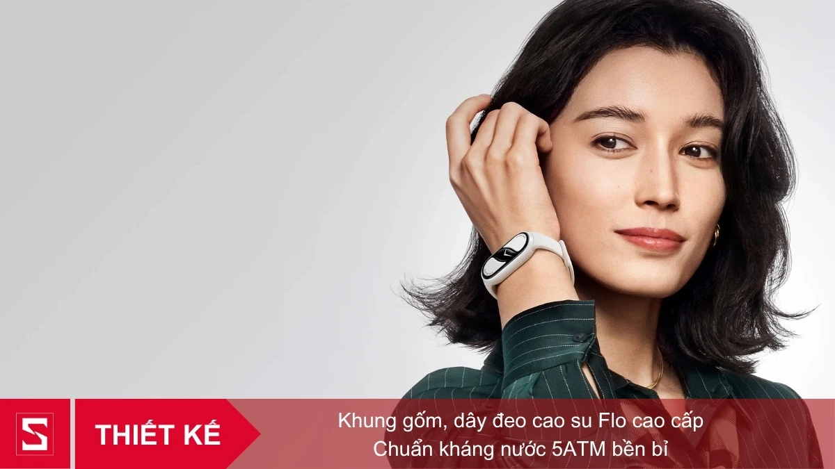 Thiết kế, dây đeo của vòng đeo tay thông minh Xiaomi Mi Band 10 gốm trắng