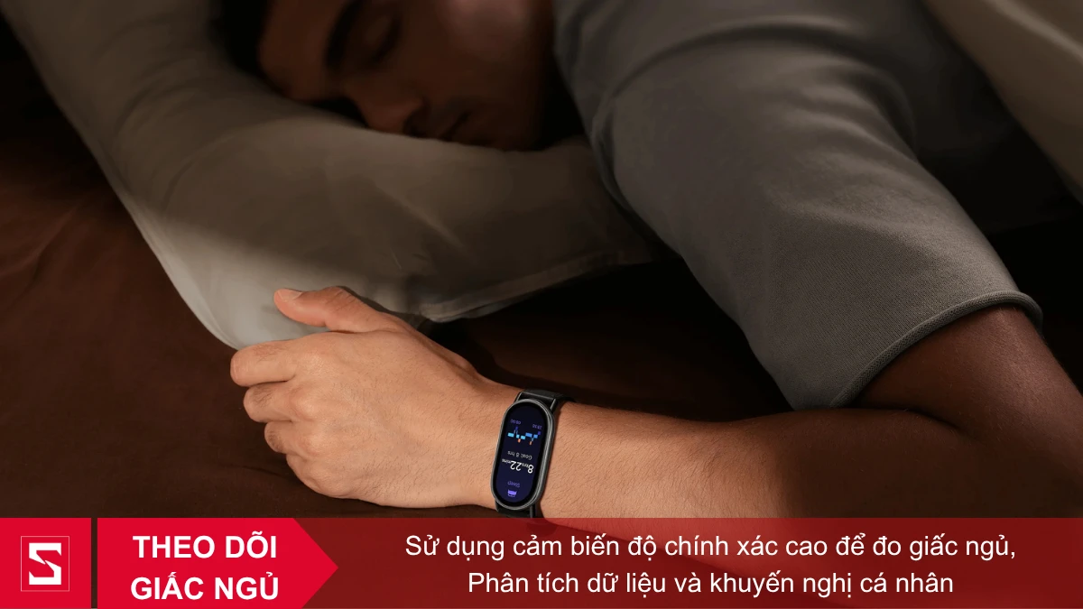 Mi Band 10 sử dụng cảm biến cải thiện tính năng theo dõi giấc ngủ chính xác