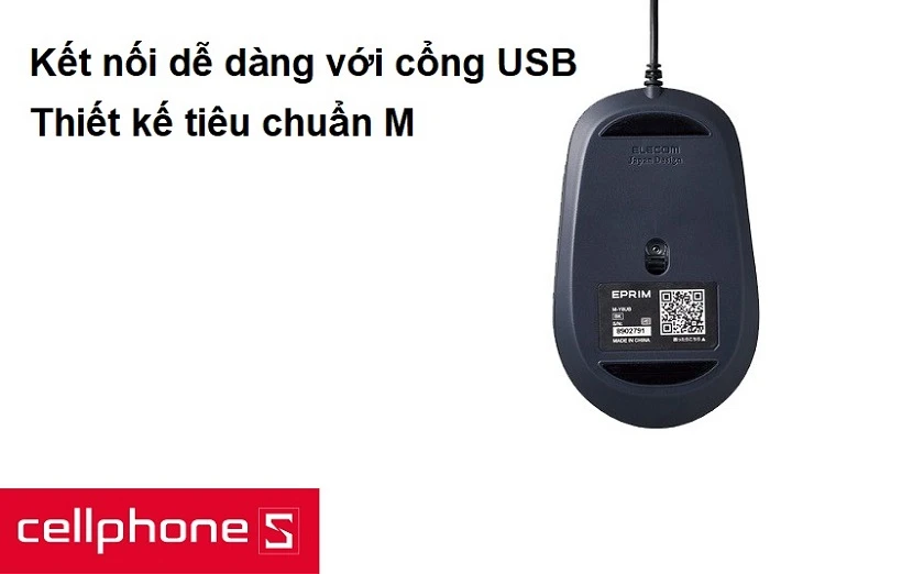 Kết nối dễ dàng qua cổng USB, thao tác êm ái với thiết kế tiêu chuẩn M