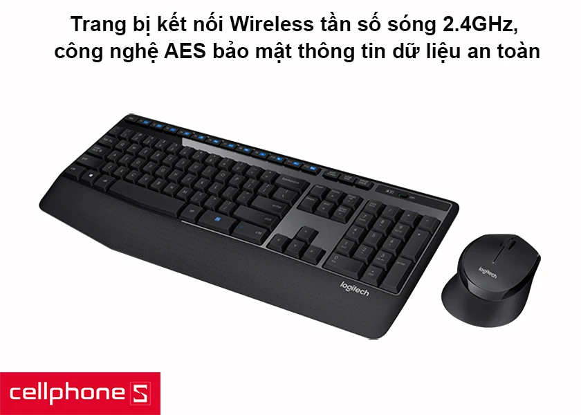 Combo bàn phím + chuột không dây Logitech MK345